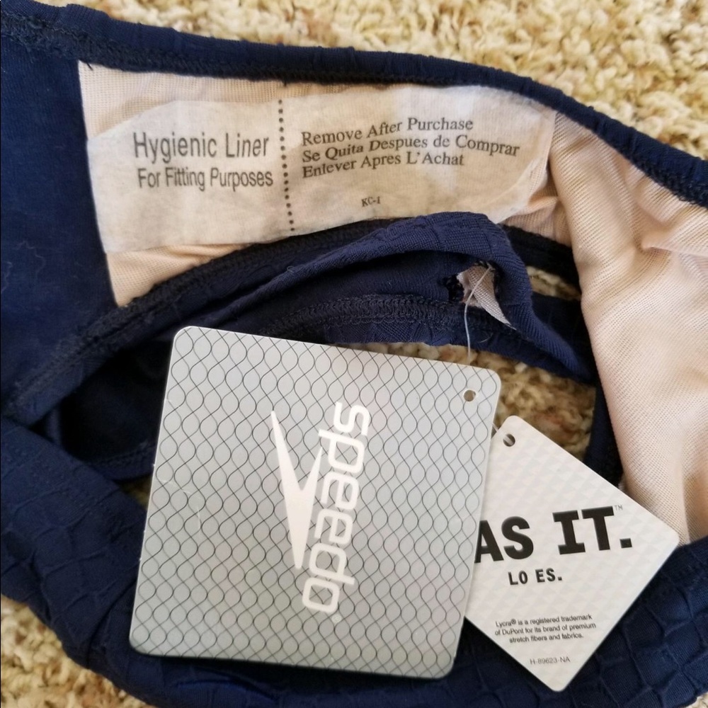 NWT Navy Speedo halter bikini size 14 - Picture 6 of 8